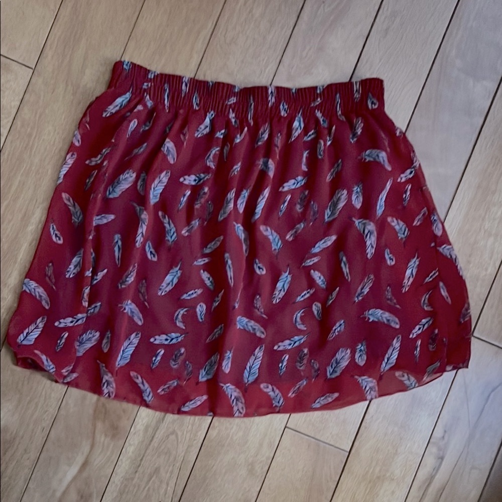 3/20🤍Garage Red Skater Mini Skirt Casual